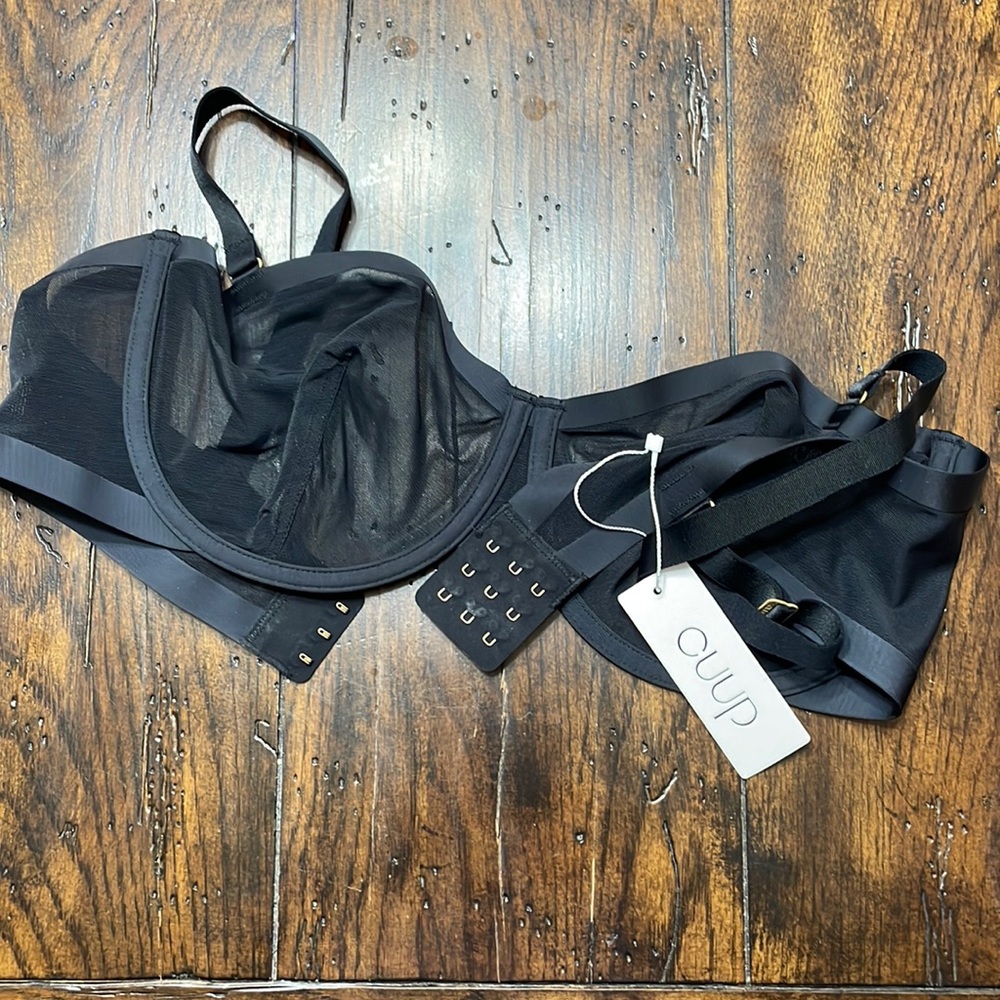 40C Cuup Black Balconette Bra